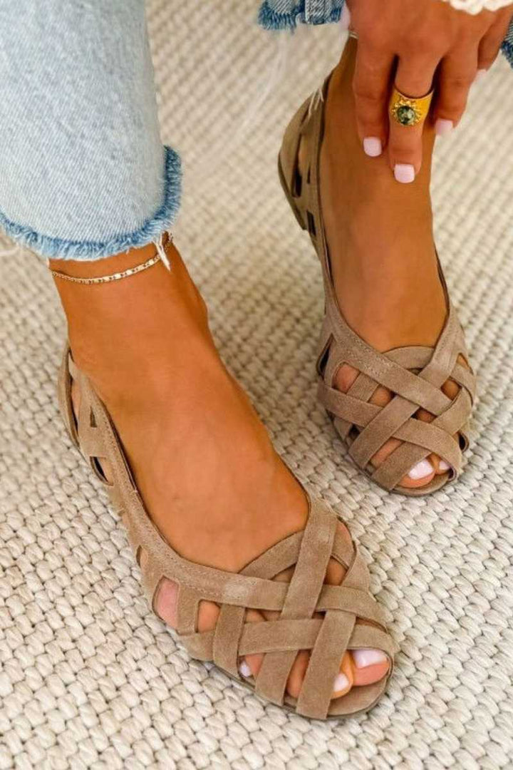 Caterina | Colourful Woven Sandals in Purple