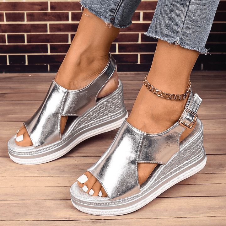 Baylie | Stylish Metallic Sandals
