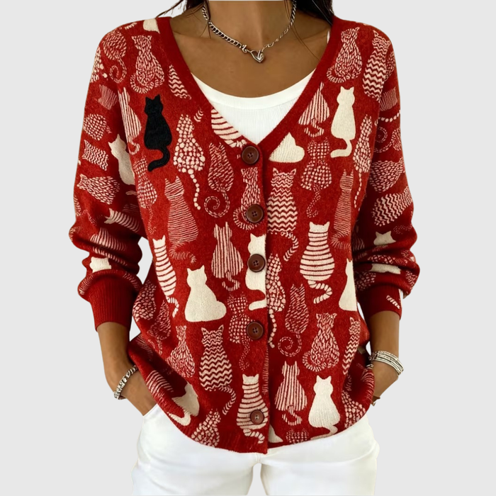 Comfortable Button-Front Knit Cardigan