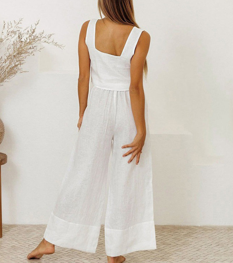 Megan | Minimalist Top & Flared Trousers Set