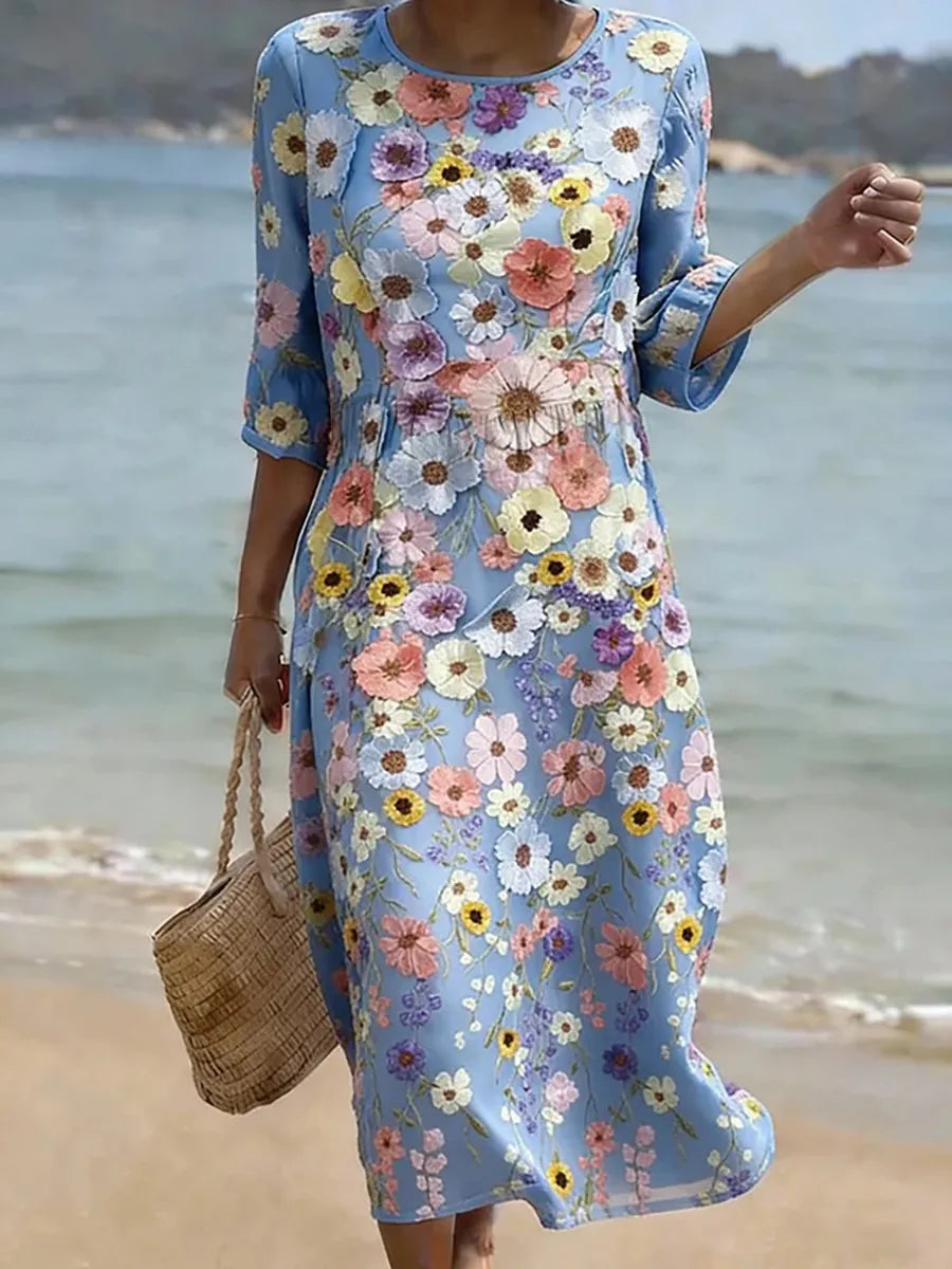 Casual Floral Print Dress