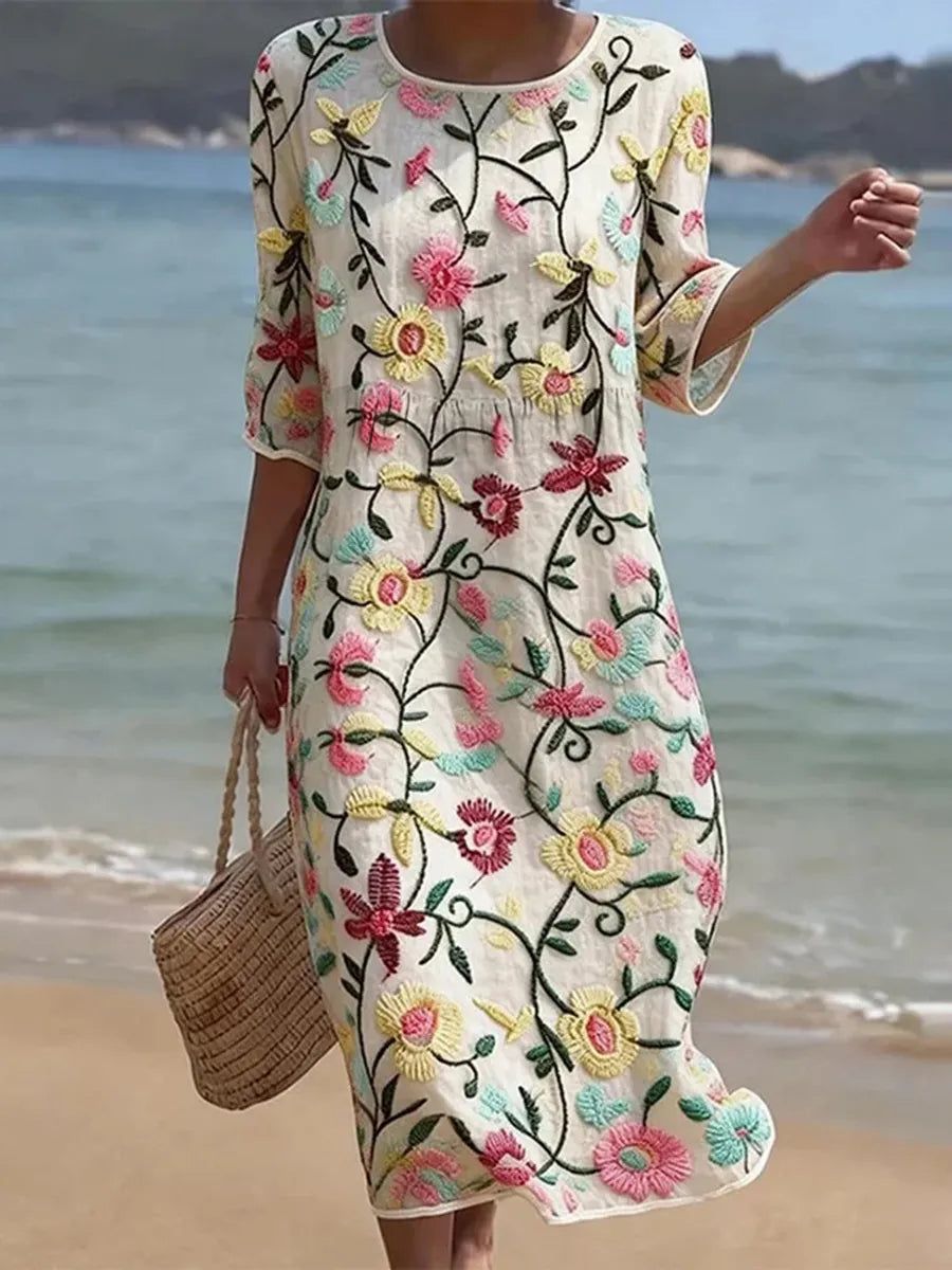 Casual Floral Print Dress