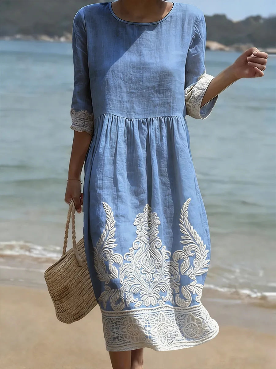 Casual Floral Print Dress
