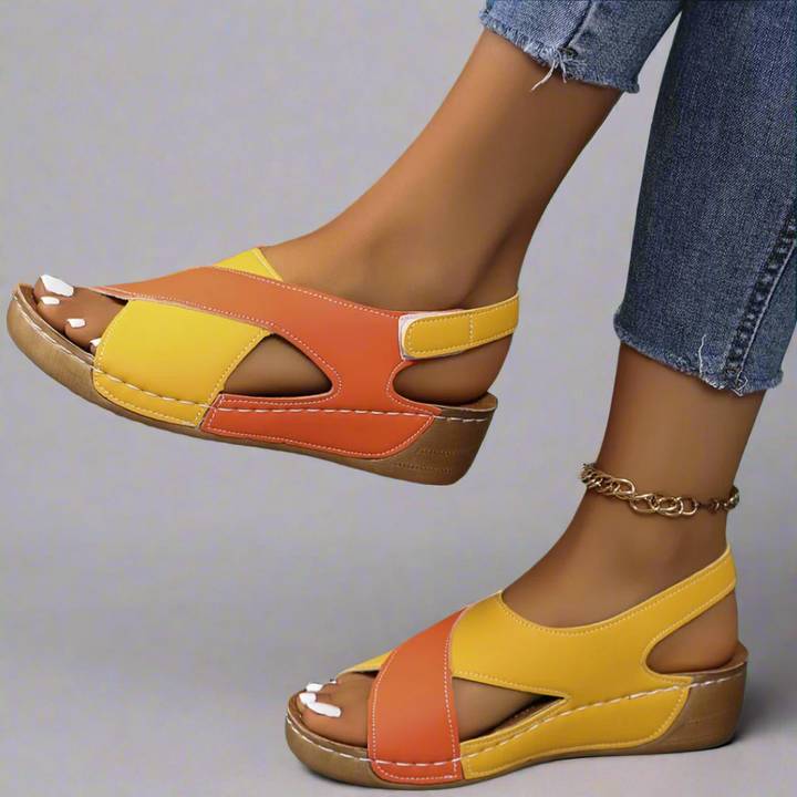 Kendra | Colourblock Orthopaedic Sandals