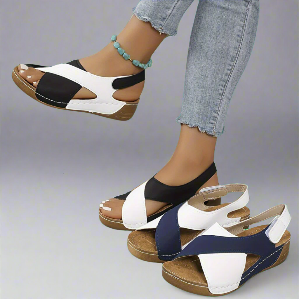 Kendra | Colourblock Orthopaedic Sandals