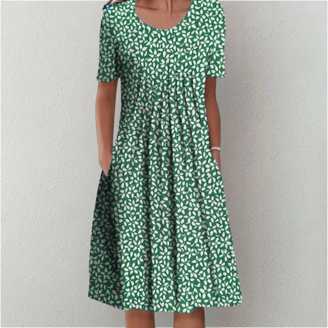 Hailey | Relaxed Elegant Floral Dress with Pockets