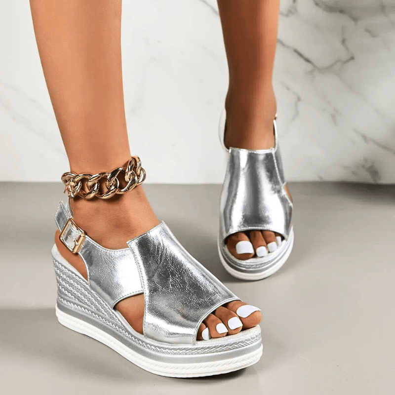 Baylie | Stylish Metallic Sandals