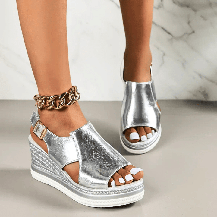 Baylie | Stylish Metallic Sandals