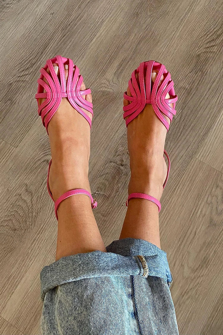 Vittoria | Embellished Metallic Sandals in Silver