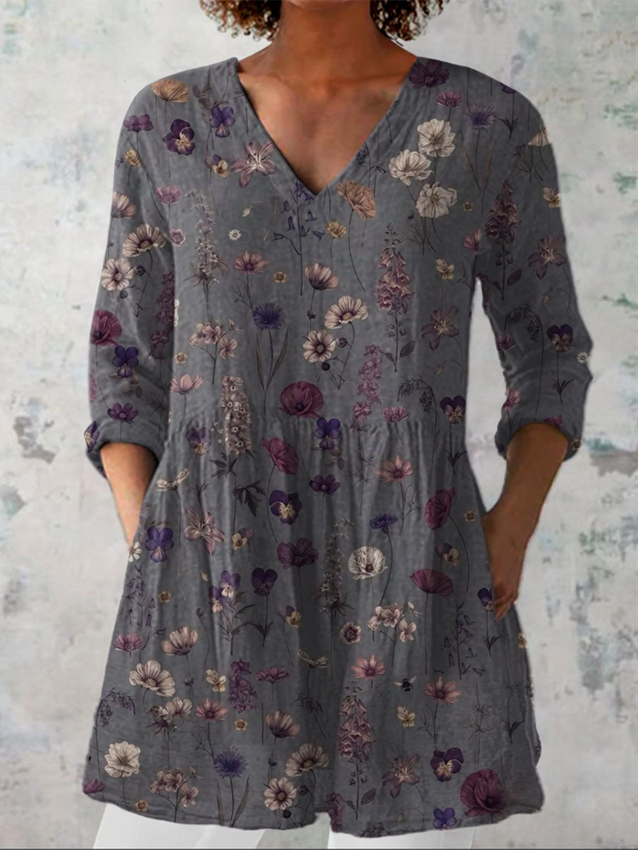 Kira | Long Blouse with a Bold Print