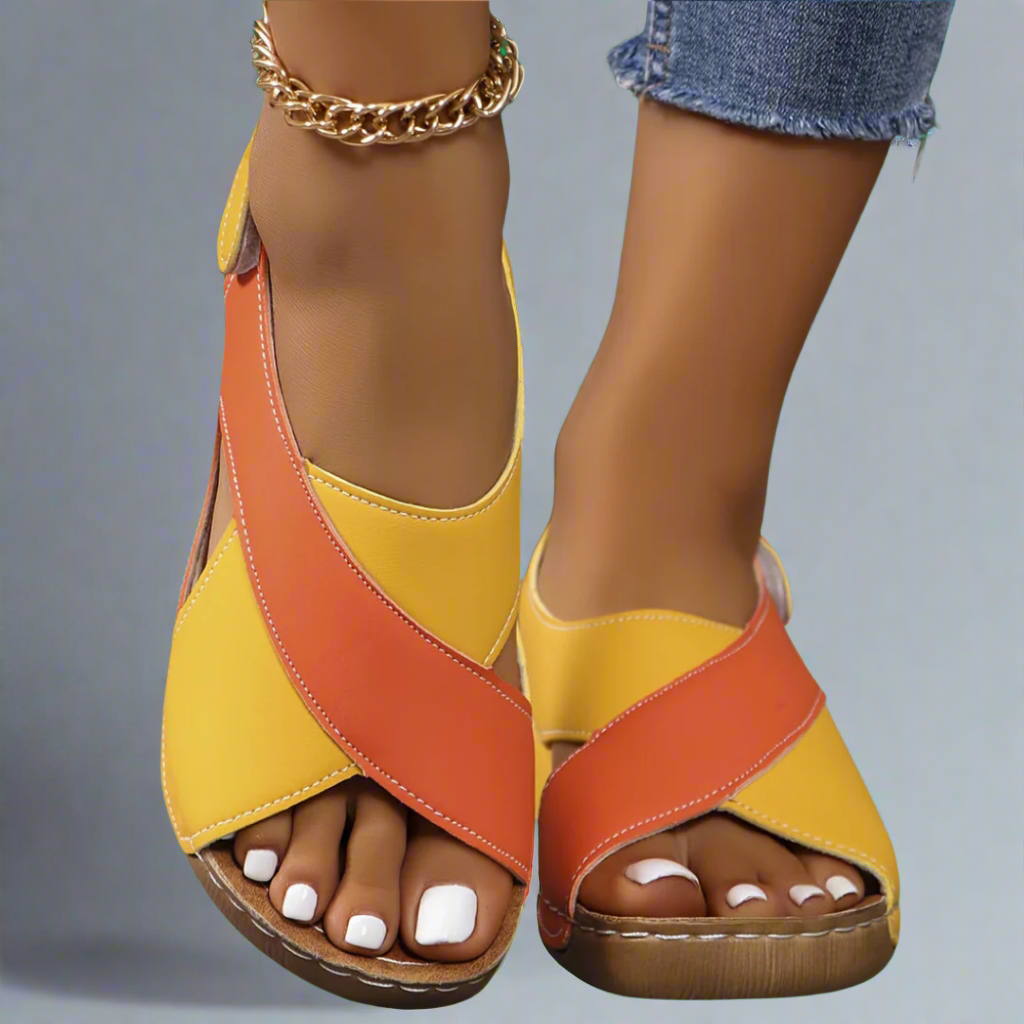Kendra | Colourblock Orthopaedic Sandals