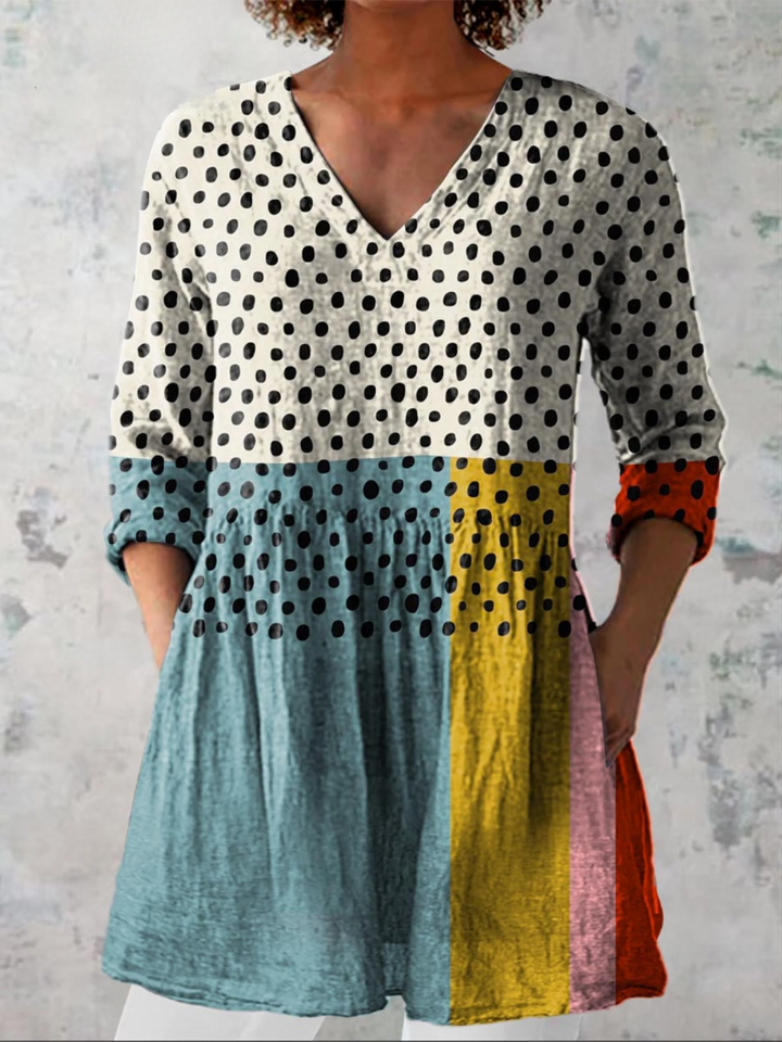 Nola | Long Blouse with a Bold Print