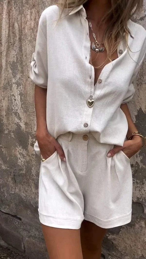 Melda | Lightweight Buttoned Set