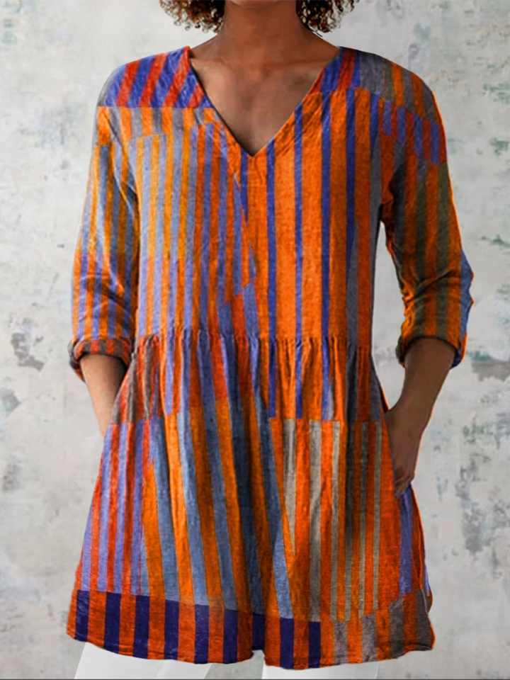 Elowen | Long Blouse with a Bold Print