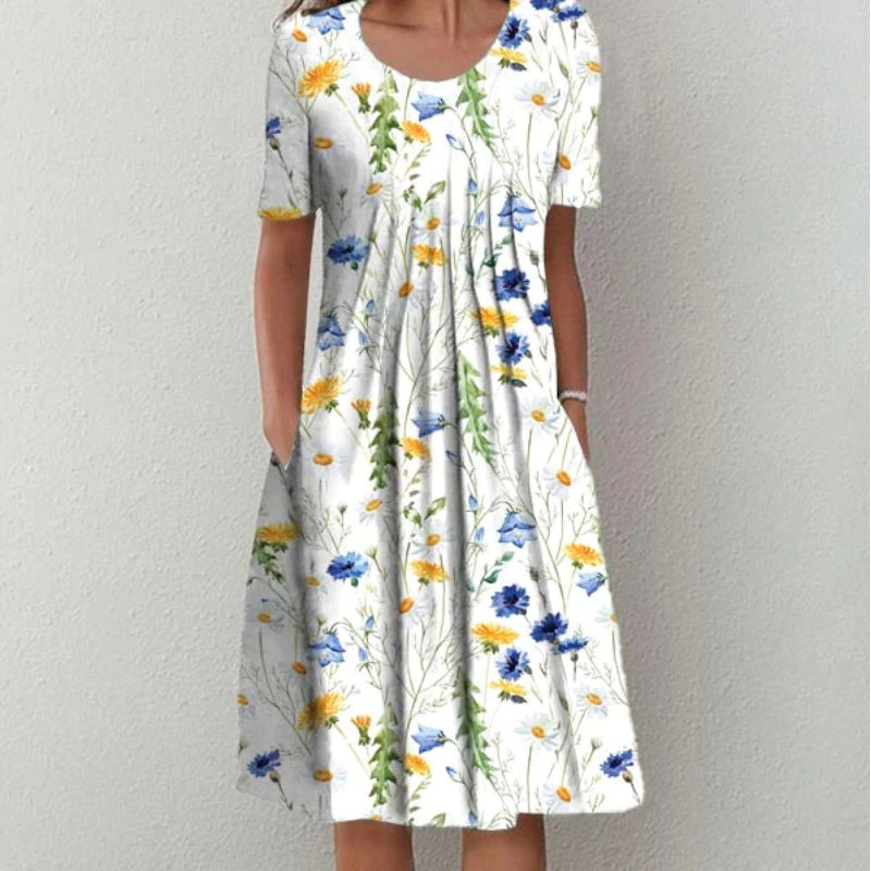 Hailey | Relaxed Elegant Floral Dress with Pockets