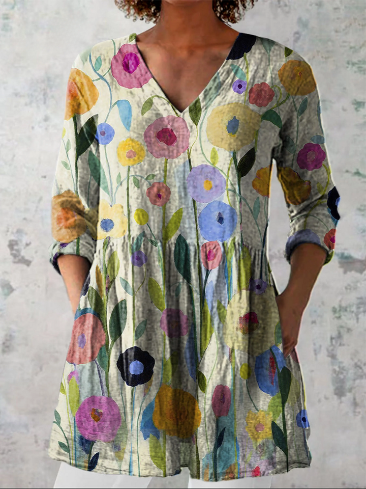 Remi | Long Blouse with a Bold Print