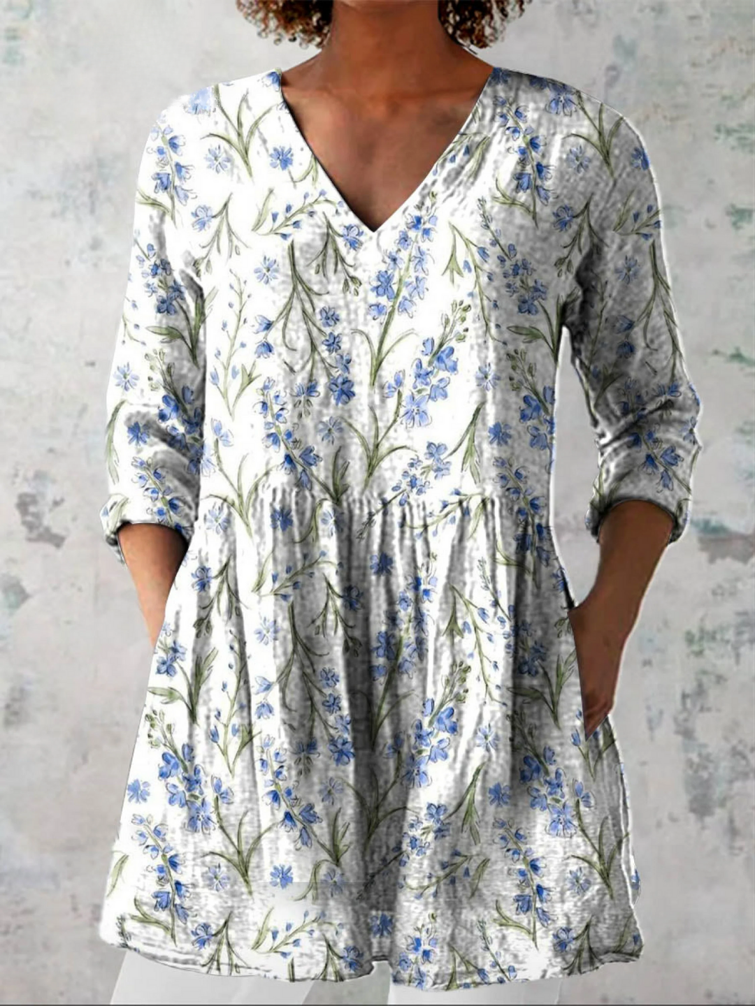 Brielle | Long Blouse with a Bold Print
