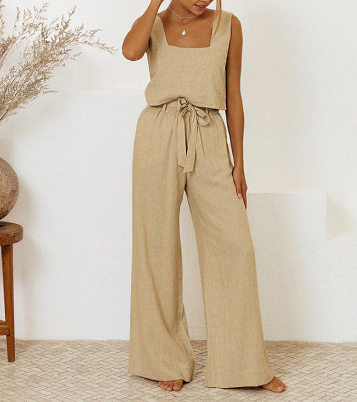 Megan | Minimalist Top & Flared Trousers Set