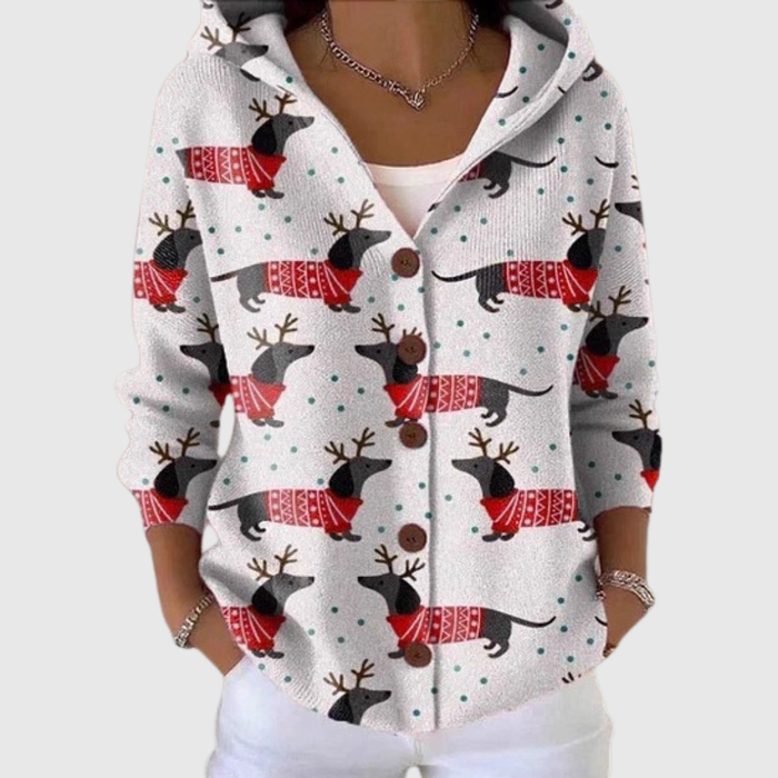 Comfortable Knit Hooded Cardigan
