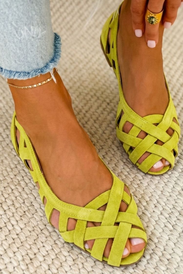 Caterina | Colourful Woven Sandals in Purple