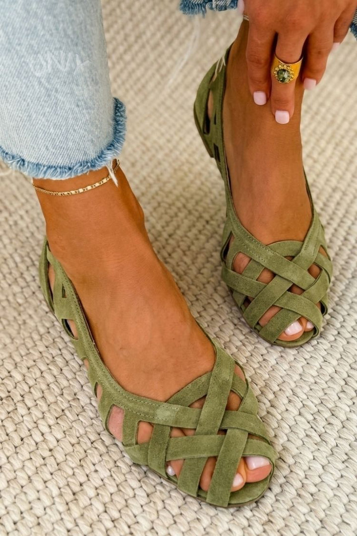Caterina | Colourful Woven Sandals in Purple