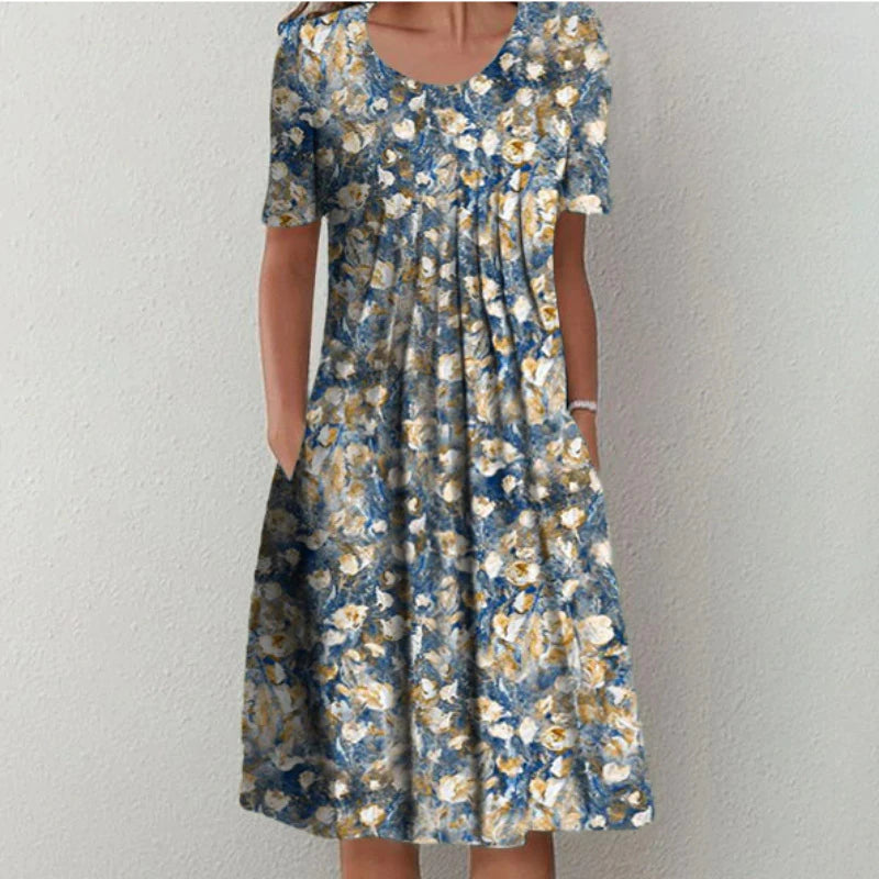 Hailey | Relaxed Elegant Floral Dress with Pockets