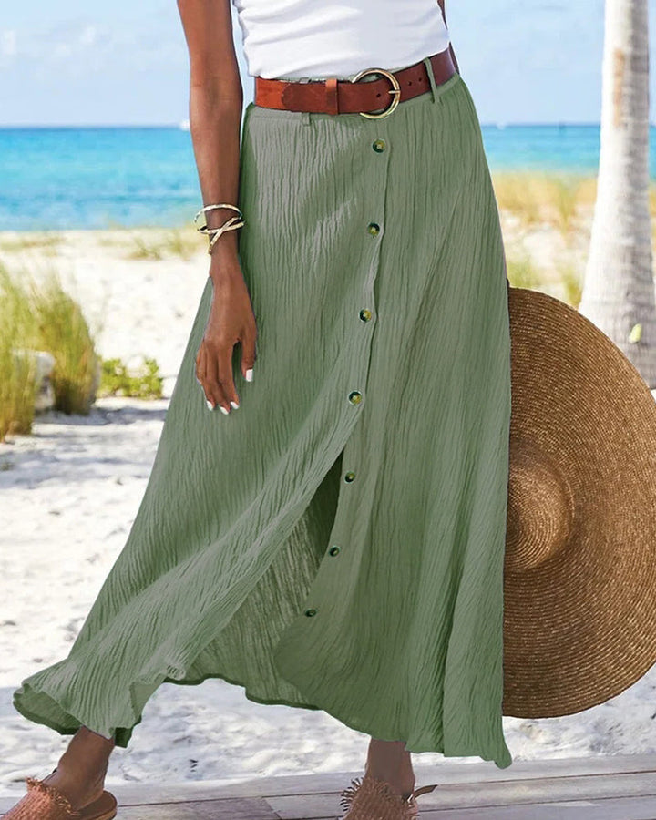 Syndy | Flowing Buttoned Skirt