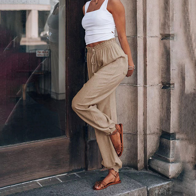 Kaeli | Elegant Drawstring Trousers