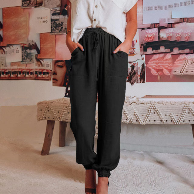 Kaeli | Elegant Drawstring Trousers