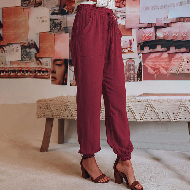 Kaeli | Elegant Drawstring Trousers