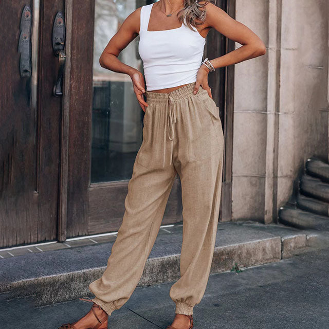 Kaeli | Elegant Drawstring Trousers