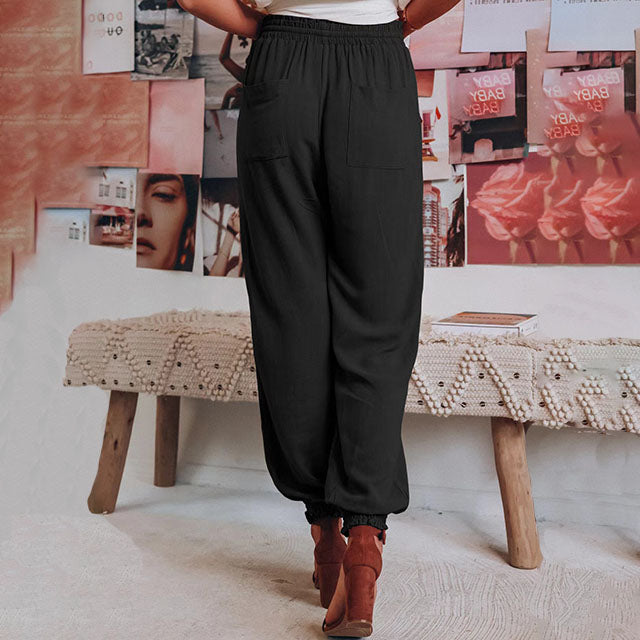 Kaeli | Elegant Drawstring Trousers