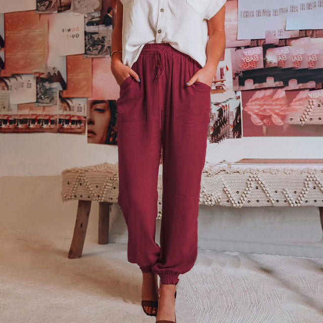 Kaeli | Elegant Drawstring Trousers
