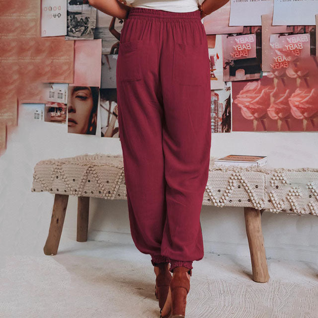 Kaeli | Elegant Drawstring Trousers