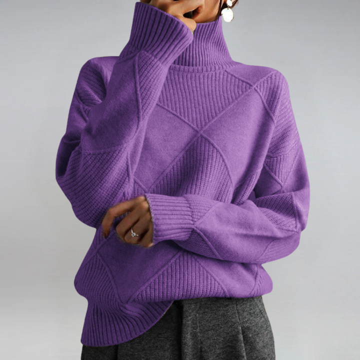 Lauren | Luxury Cashmere High-Neck Jumper