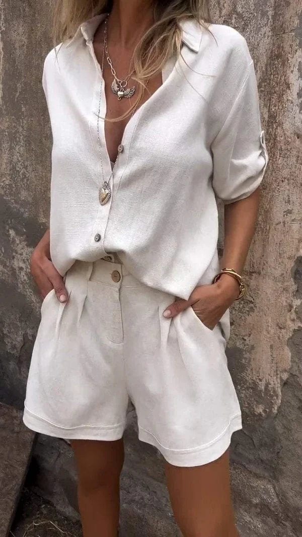 Melda | Lightweight Buttoned Set
