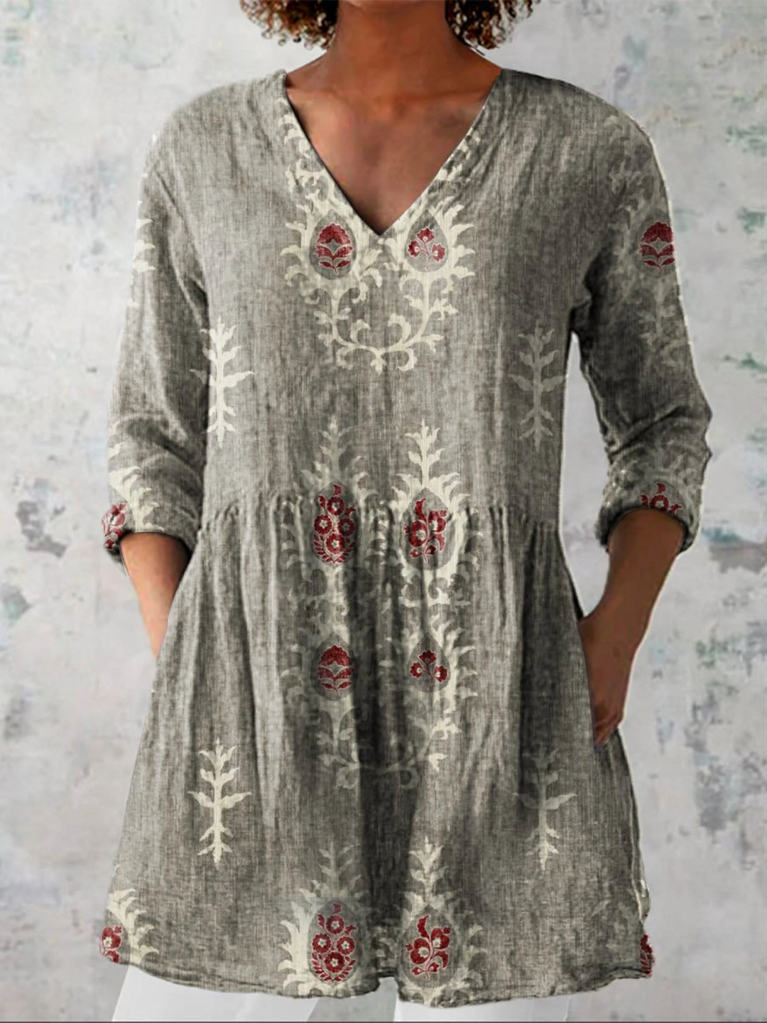 Blair | Long Blouse with a Bold Print