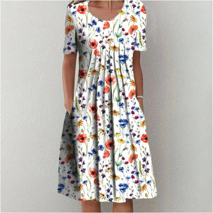 Hailey | Relaxed Elegant Floral Dress with Pockets