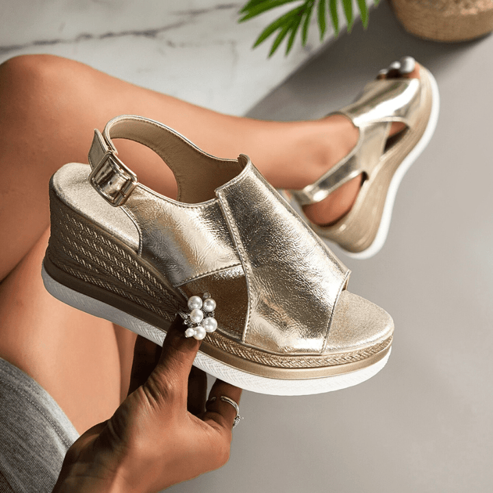 Baylie | Stylish Metallic Sandals