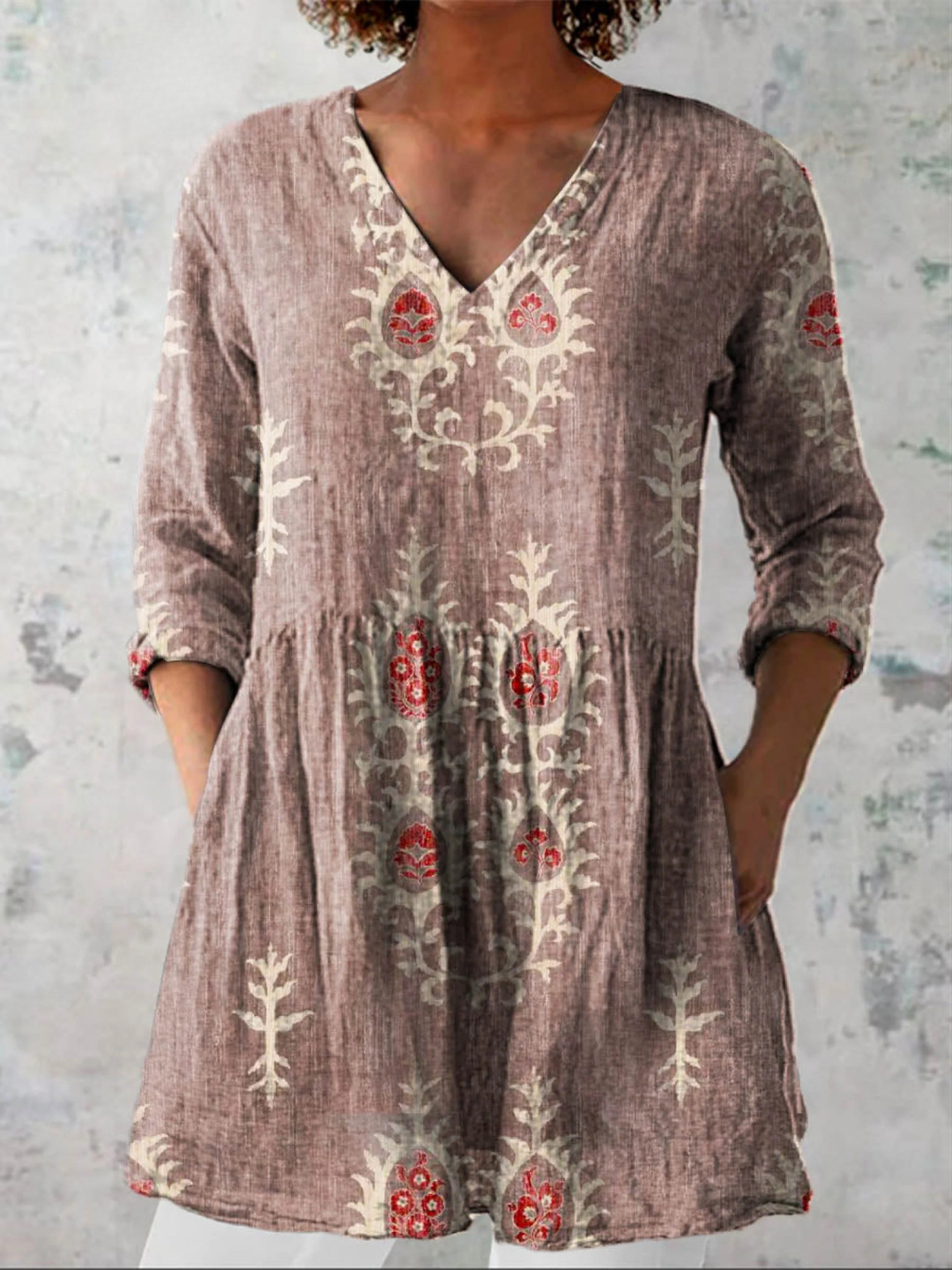 Blair | Long Blouse with a Bold Print
