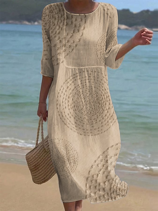 Casual Embroidered Dress