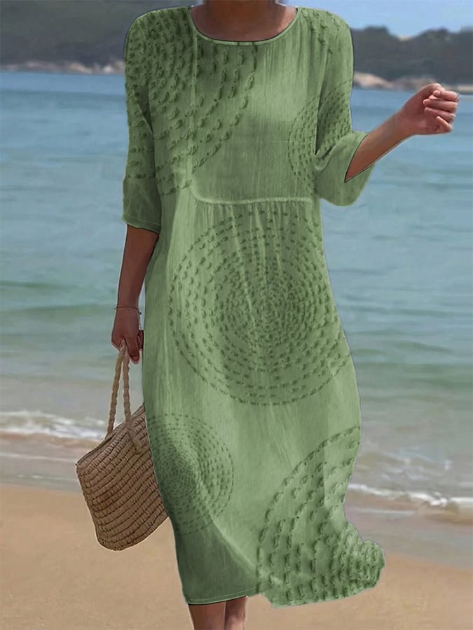 Casual Embroidered Dress