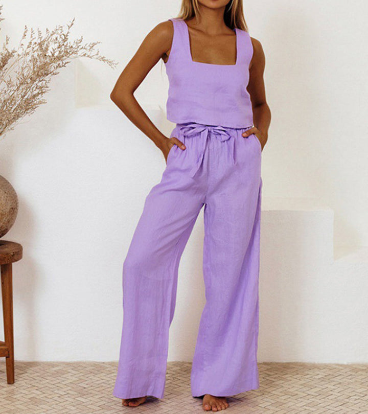 Megan | Minimalist Top & Flared Trousers Set