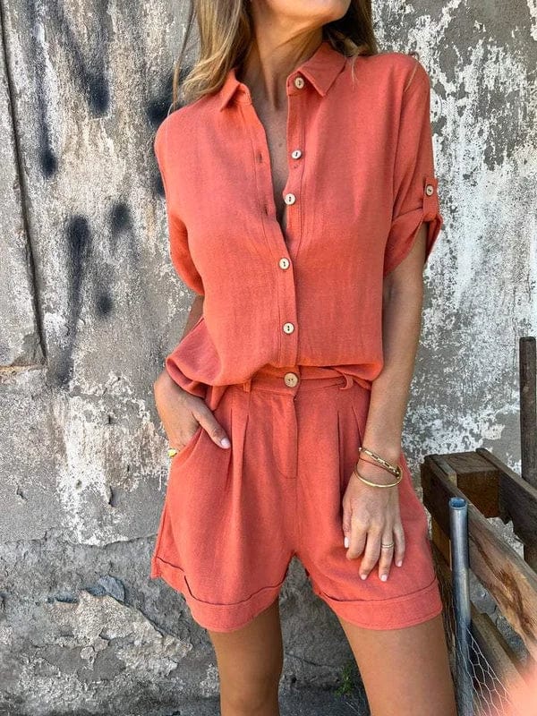Melda | Lightweight Buttoned Set