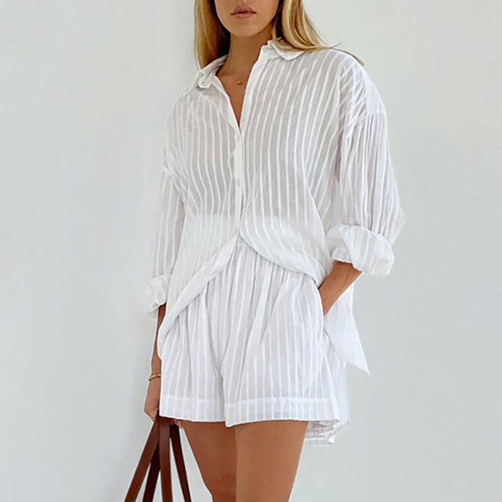 Viola | Buttoned Shirt & Airy Shorts Set