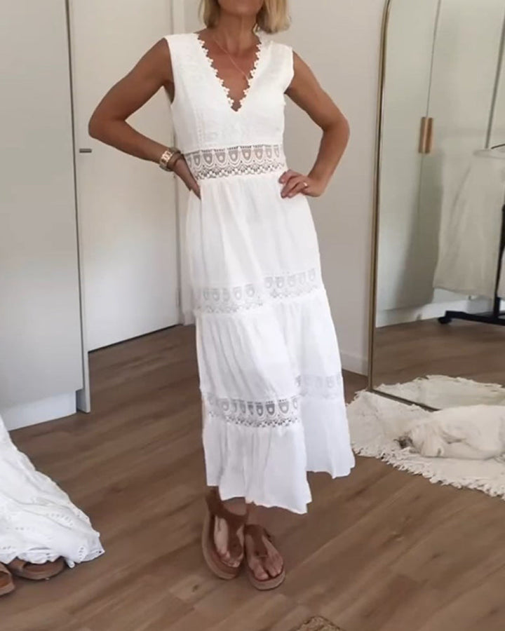 Circe | V-Neck Lace Cami Dress