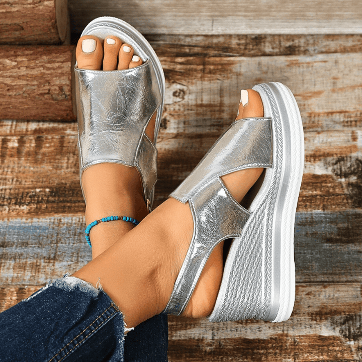 Baylie | Stylish Metallic Sandals