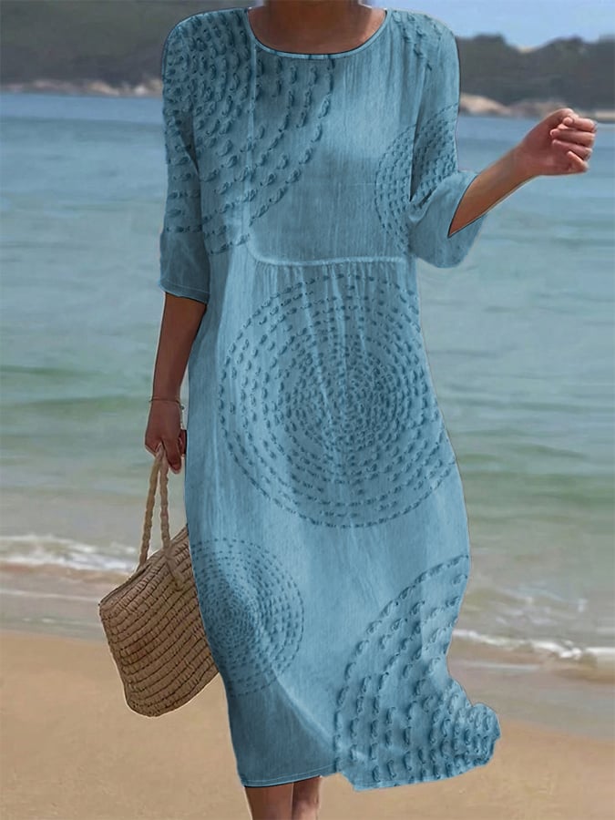 Casual Embroidered Dress