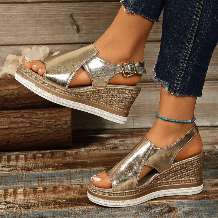 Baylie | Stylish Metallic Sandals