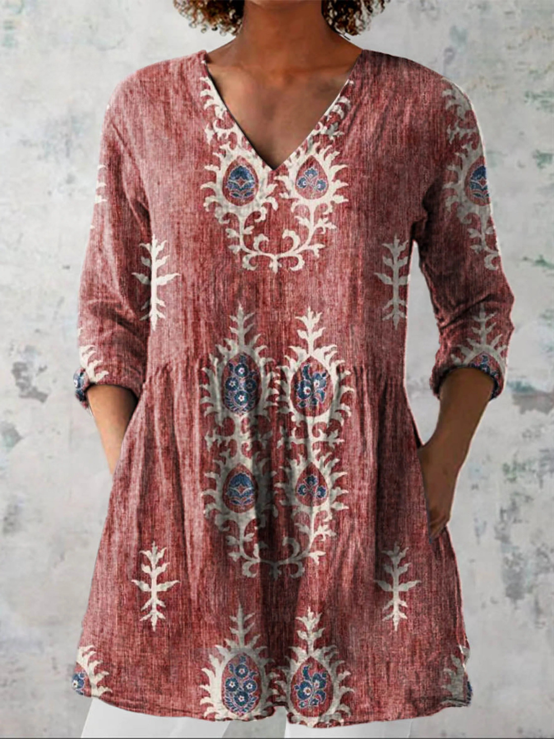 Blair | Long Blouse with a Bold Print